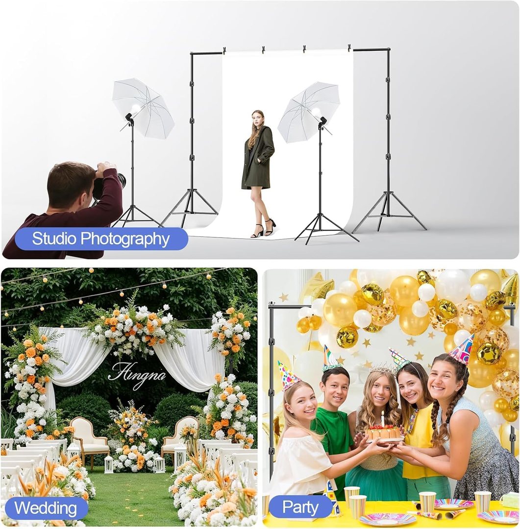 EMART Green Screen Backdrop Kit 8.5x10FT with 3Pcs 6x9ft Backdrop for Party — frame 3