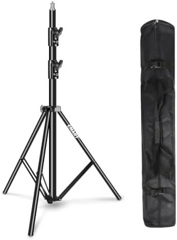 EMART Heavy Duty Light Stand 8.5ft, Spring Cushioned, Aluminum Alloy Construction, Photo Video Studio Tripod with Carrying Bag for Photography Lighting, Parabolic Softbox, Flash (1 Pack)