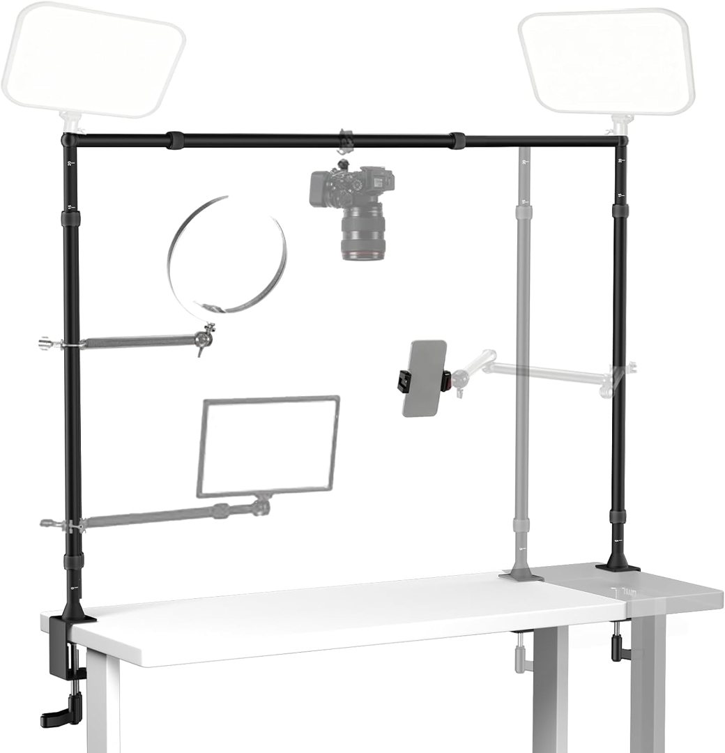 EMART Overhead Camera Mount Rig, Desk Mount & Adjustable Height/Width with Phone Holder, Max Load 26.5lbs, Compatible with DSLR, Smartphones & Webcams for Top Shot, Video, Vlog, Studio Photography — frame 2