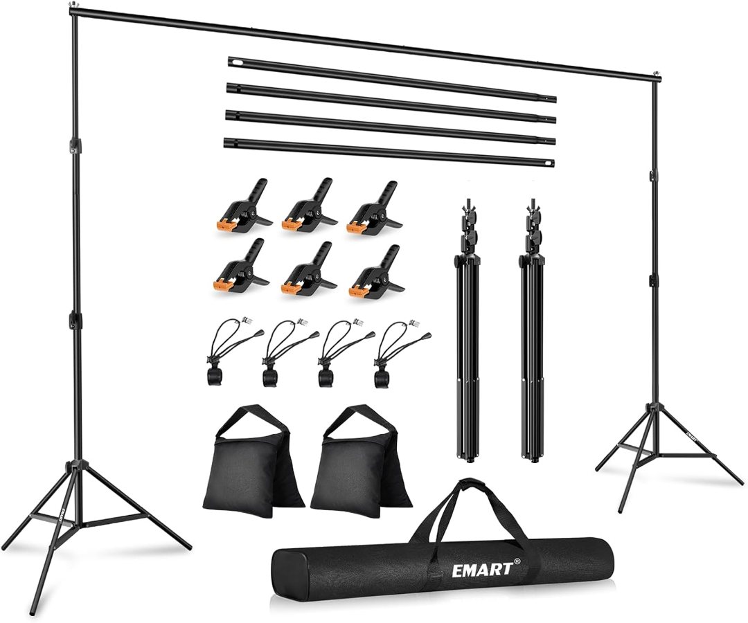 EMART Photo Backdrop Stand, 6.9x10ft Back Drop Stand for Party, Photography — frame 2