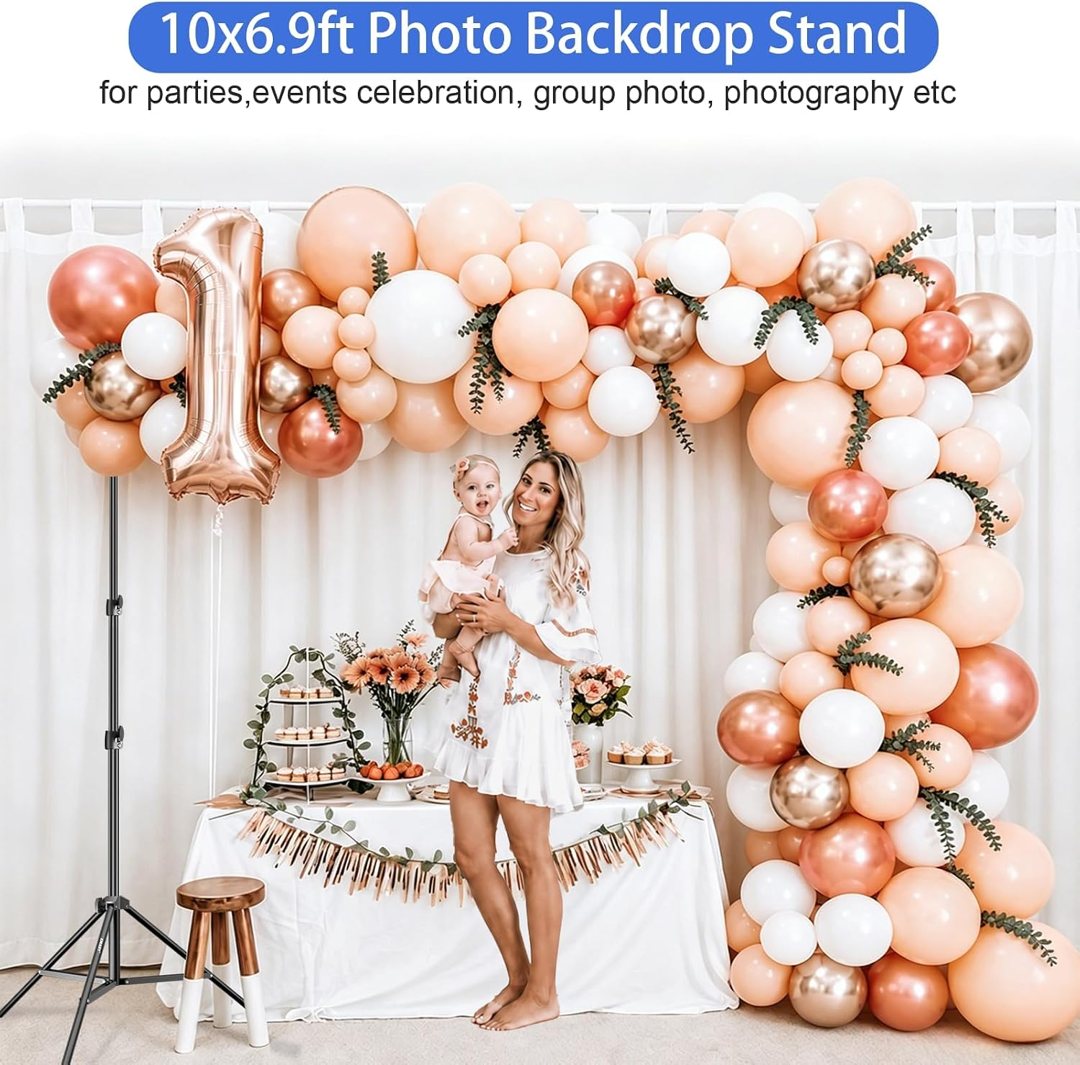 EMART Photo Backdrop Stand, 6.9x10ft Back Drop Stand for Party, Photography — frame 3