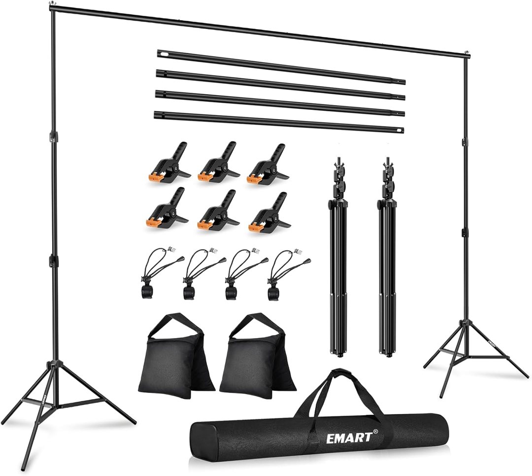 EMART Photo Backdrop Stand, 7.8x10ft Back Drop Stand for Party, Photography — frame 2