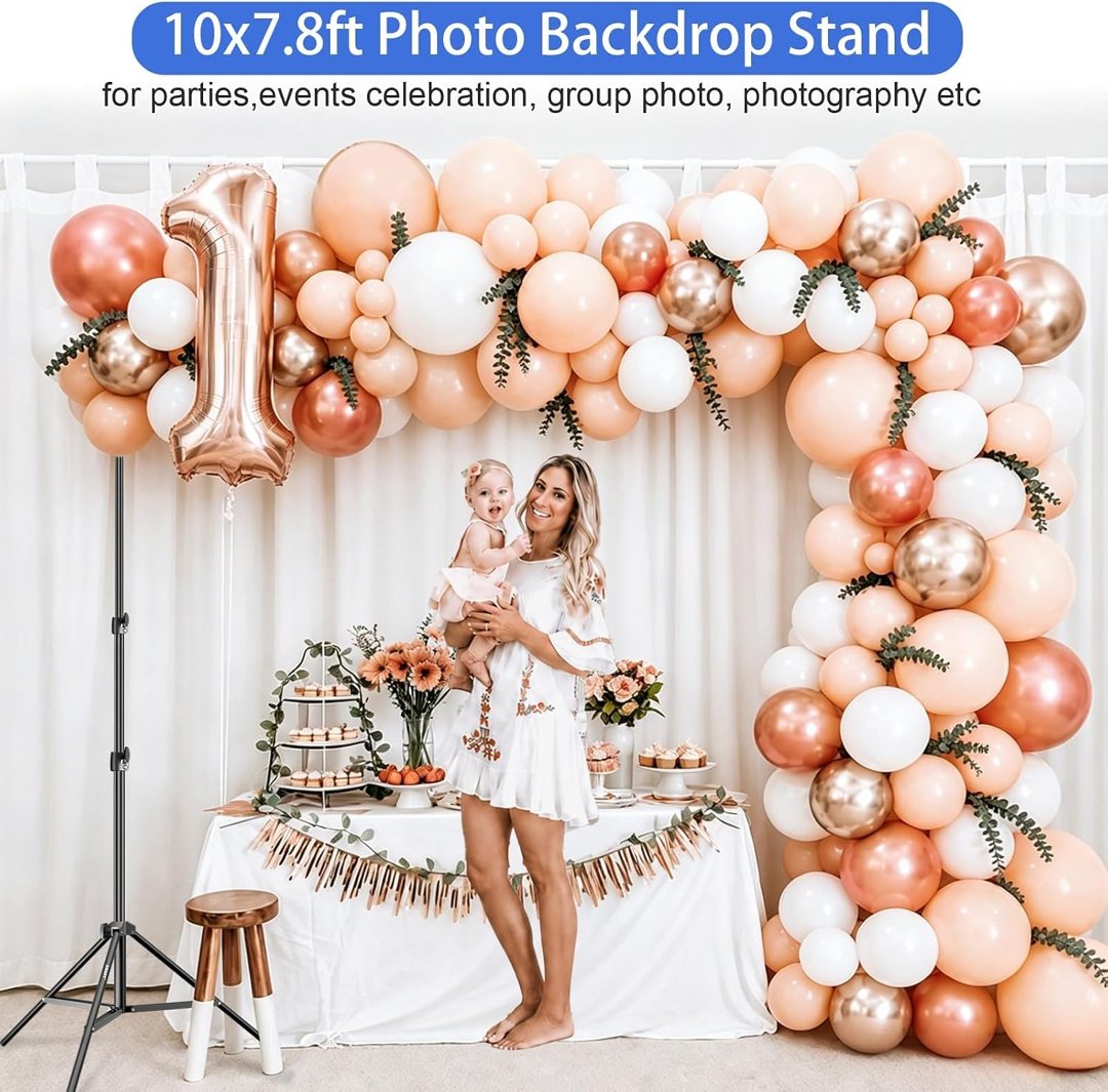 EMART Photo Backdrop Stand, 7.8x10ft Back Drop Stand for Party, Photography — frame 3