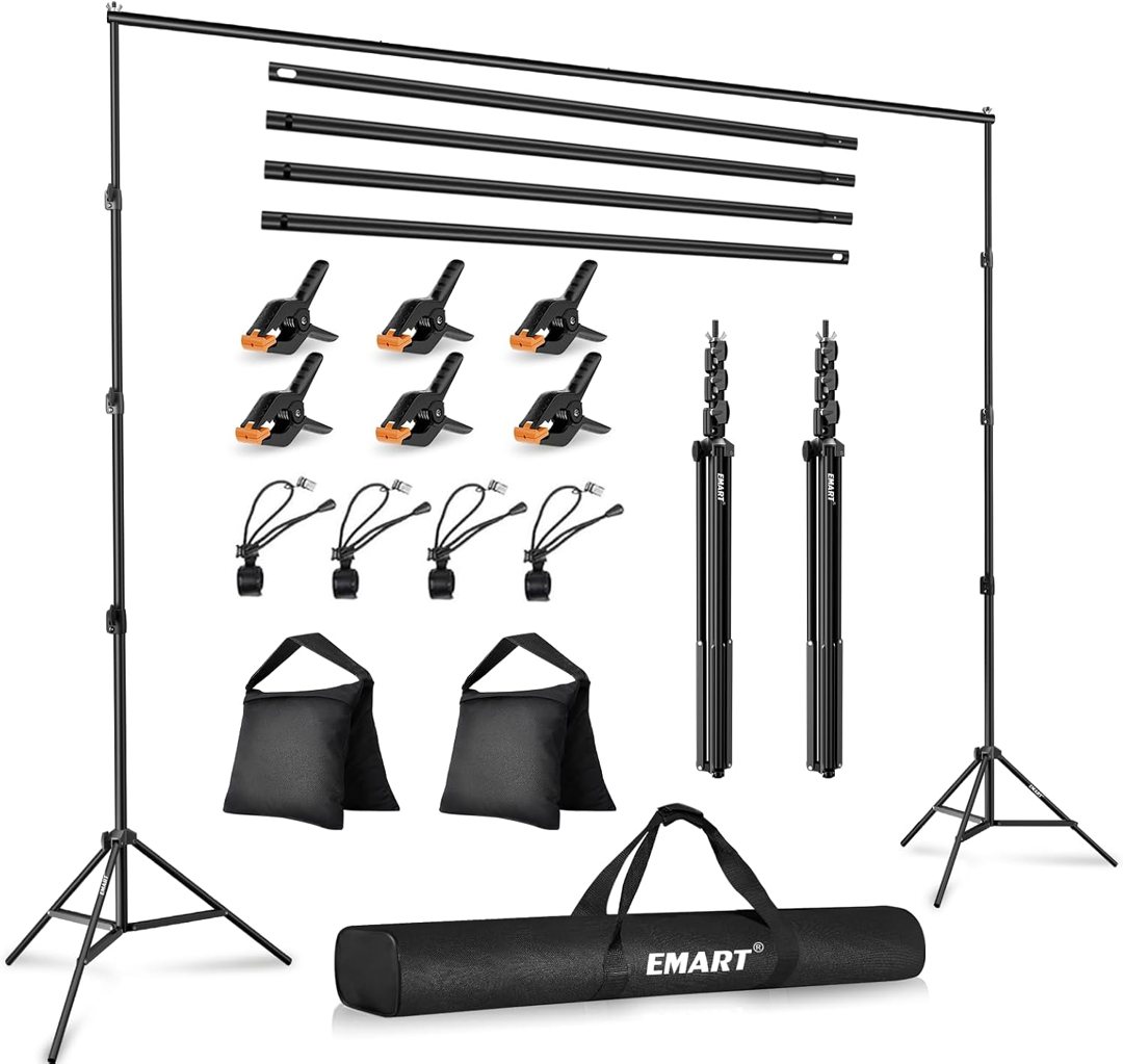 EMART Photo Backdrop Stand, 8.5x10ft Back Drop Stand for Party, Photography — frame 2