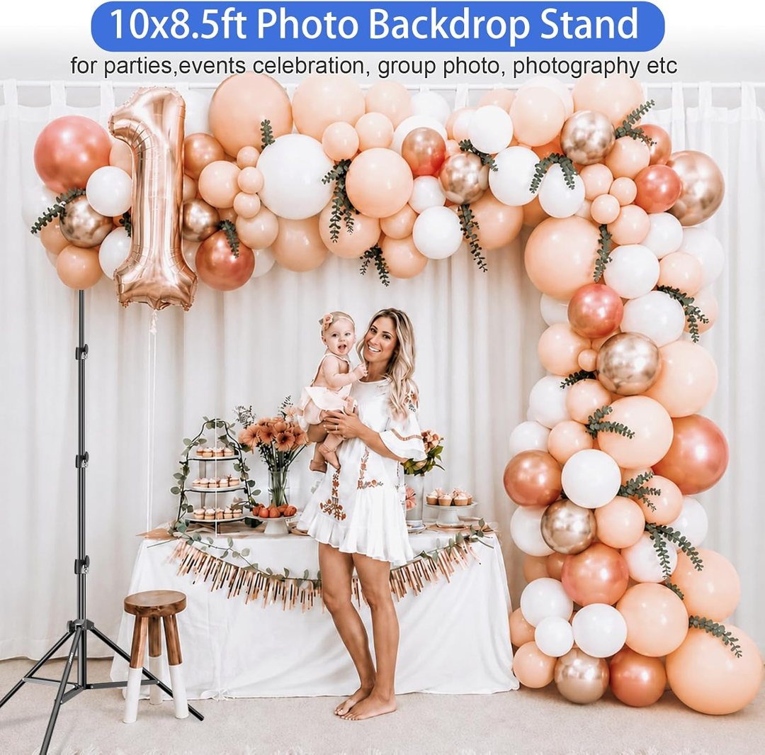 EMART Photo Backdrop Stand, 8.5x10ft Back Drop Stand for Party, Photography — frame 3