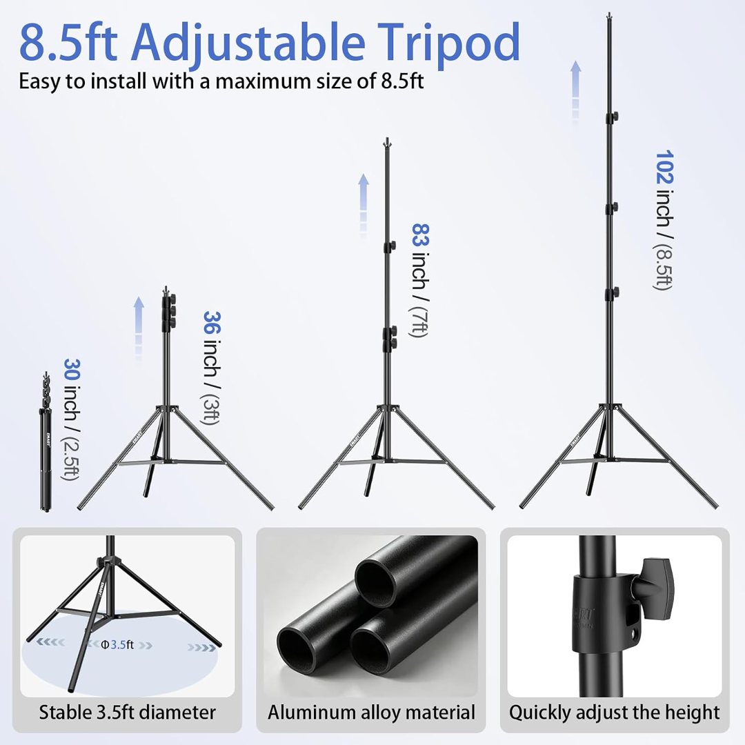 EMART Photo Backdrop Stand, 8.5x10ft Back Drop Stand for Party, Photography — frame 5