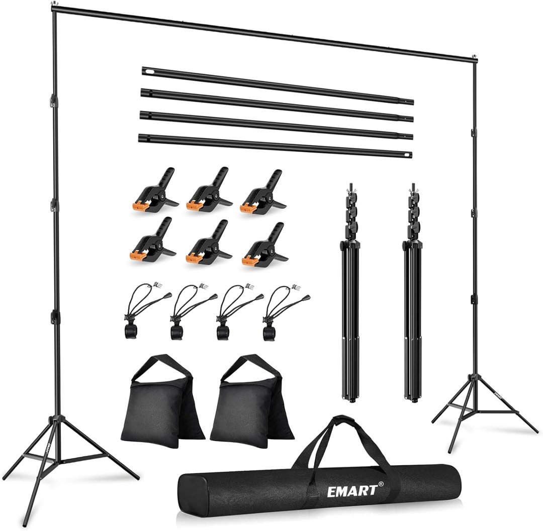 EMART Photo Backdrop Stand, 9x10ft Back Drop Stand for Party, Photography — frame 2