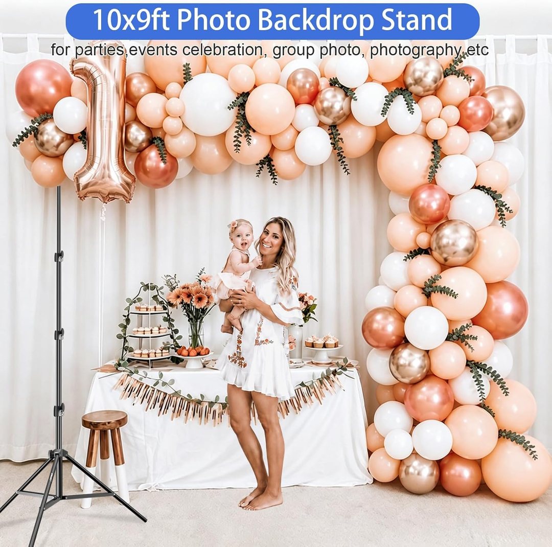 EMART Photo Backdrop Stand, 9x10ft Back Drop Stand for Party, Photography — frame 3