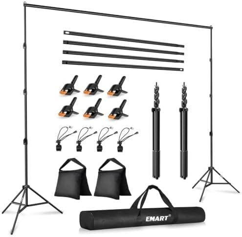 EMART Photo Backdrop Stand, 9x10ft Back Drop Stand for Party, Photography
