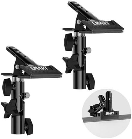EMART Photography Reflector Holder 5/8" Heavy Duty Metal Backdrop Clips