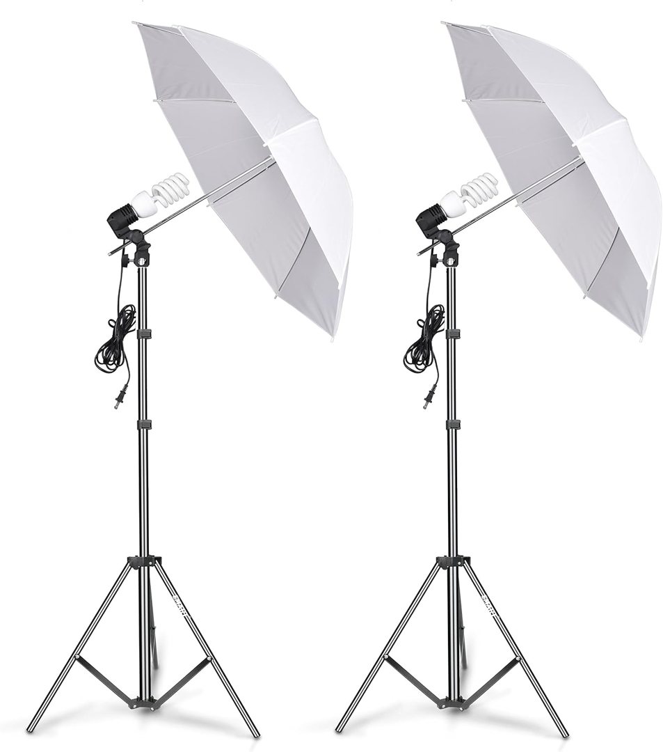 EMART Photography Umbrella, 400W 5500K lighting kit for video, Studio-2Pack — frame 2