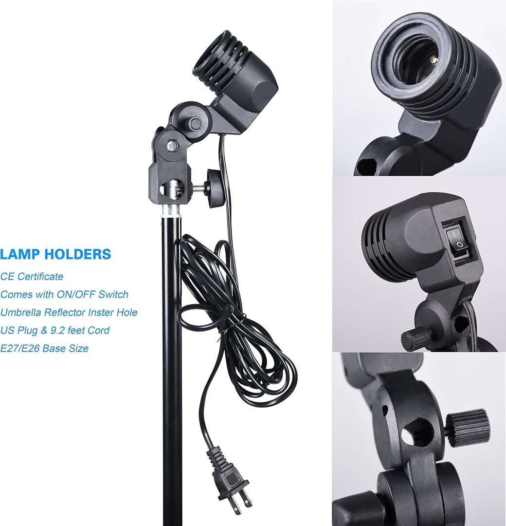 EMART Photography Umbrella, 400W 5500K lighting kit for video, Studio-2Pack — frame 5