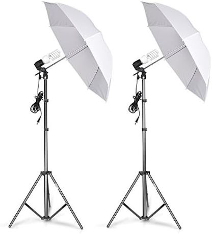 EMART Photography Umbrella, 400W 5500K lighting kit for video, Studio-2Pack