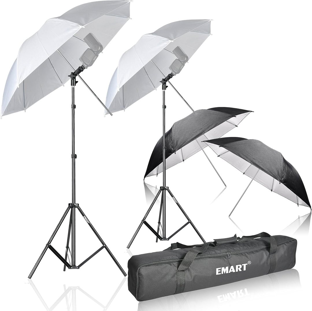 EMART Photography Umbrella, 400W 5500K Lighting kit for Video, Studio 4Pack — frame 2
