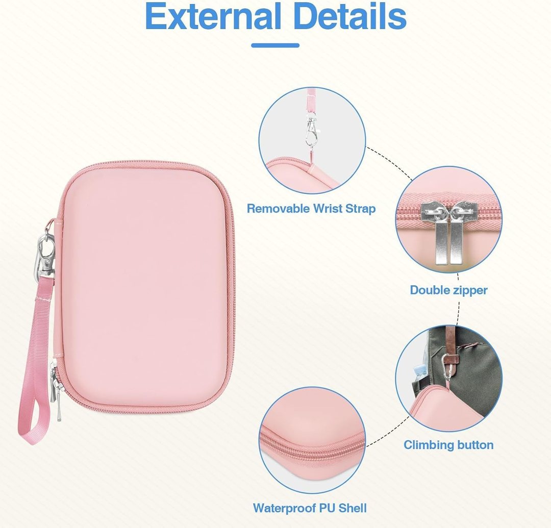 EMART Pink Digital Camera Case Small Camera Bag Fit Camera Size<6"x4"x0.9" — frame 4