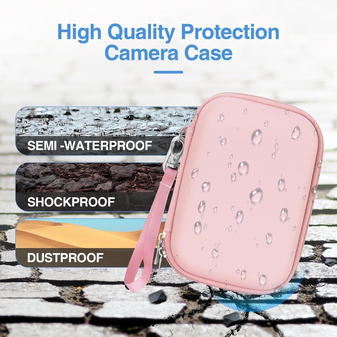 EMART Pink Digital Camera Case Small Camera Bag Fit Camera Size<6"x4"x0.9" — frame 5