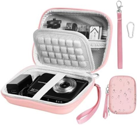 EMART Pink Digital Camera Case Small Camera Bag Fit Camera Size<6"x4"x0.9"