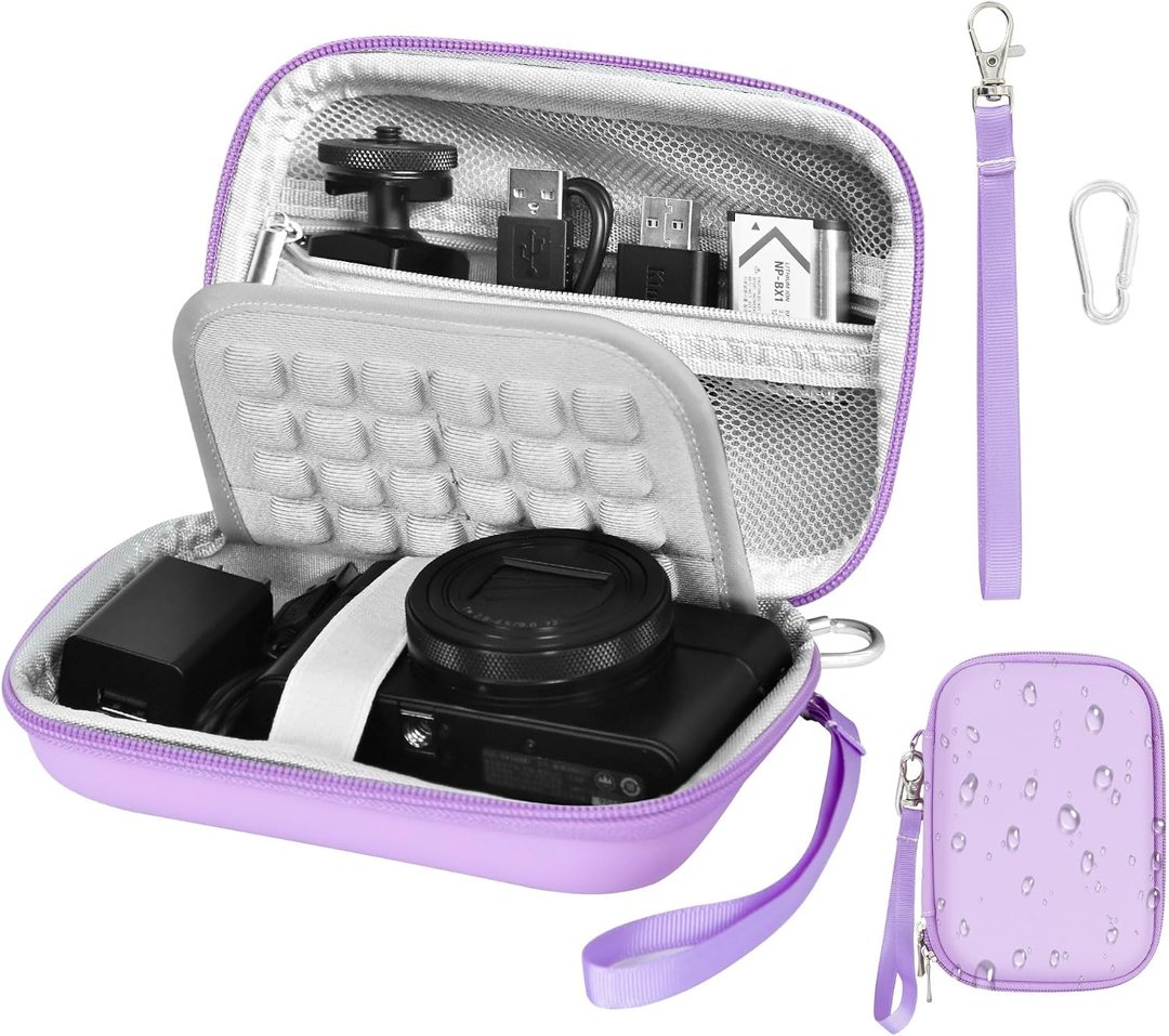 EMART Purple Digital Camera Case Small Camera Bag Fit Camera<6" x 4" x 0.9" — frame 2