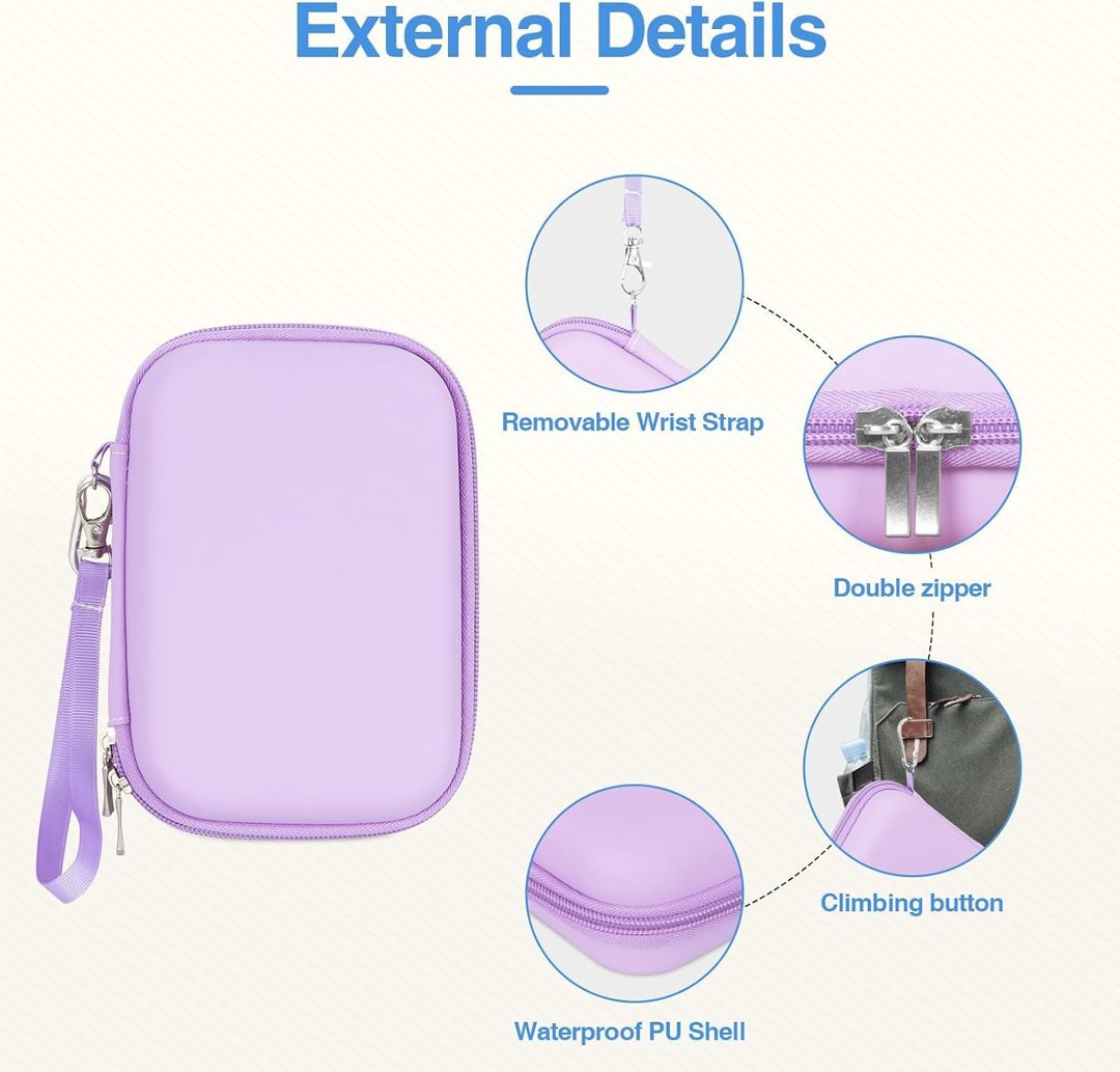 EMART Purple Digital Camera Case Small Camera Bag Fit Camera<6" x 4" x 0.9" — frame 4