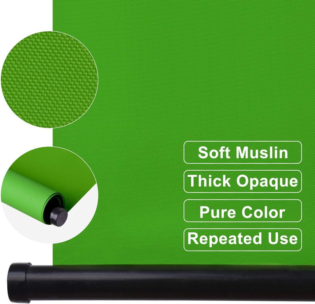EMART Retractable Green Screen 75 x 79 Inch Collapsible Pull Down Chromakey — frame 5