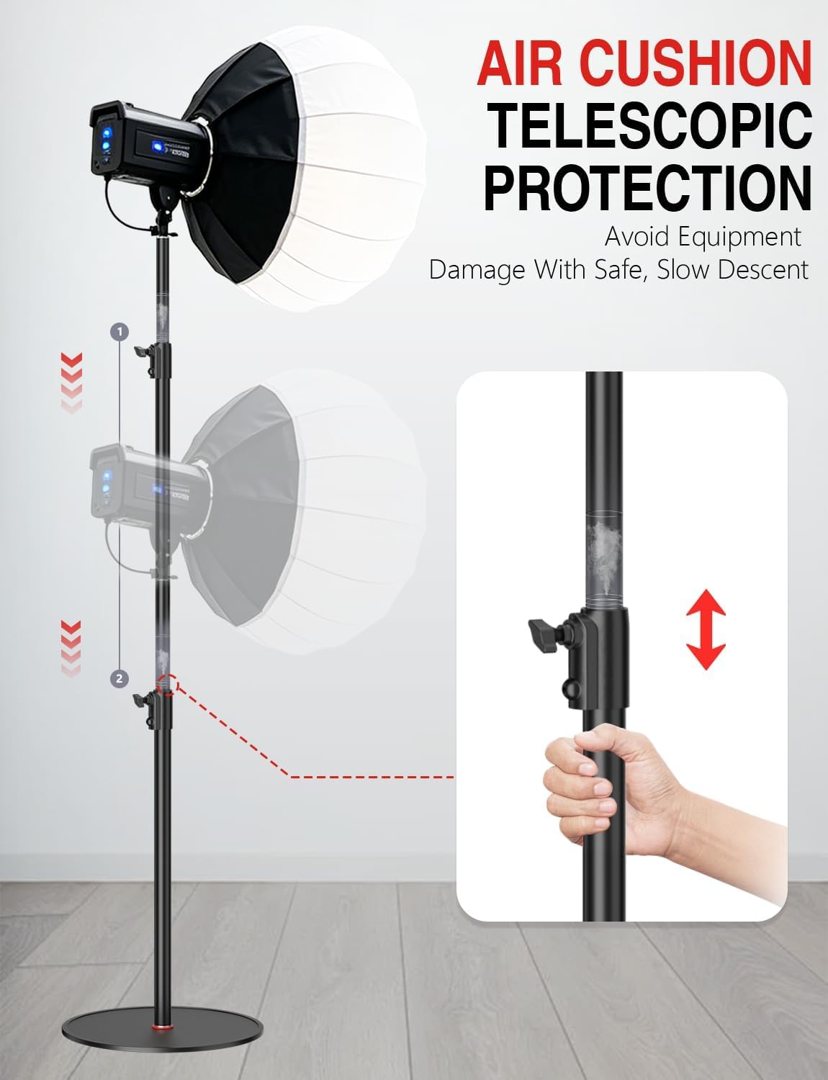 EMART Round Base Light Stand, 79" Heavy Duty Monopod for Camera, Lights — frame 4