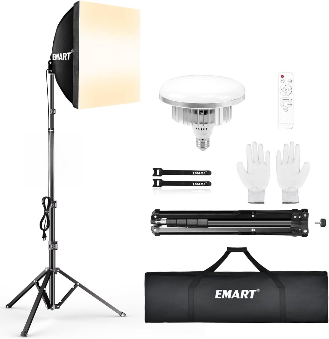 EMART Softbox Lighting Kit 135W 16"x16" Softbox for Photography Light 1Pack — frame 2