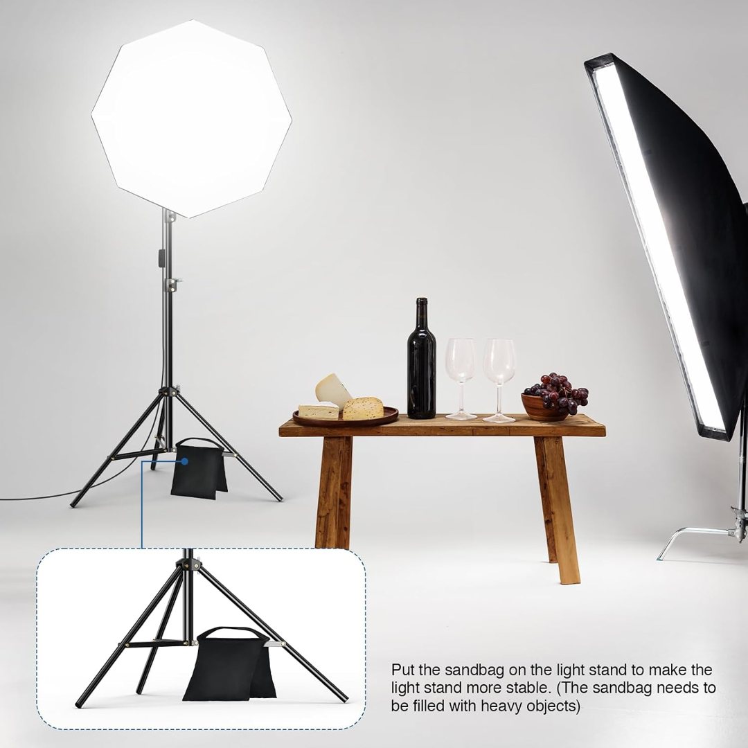 EMART Softbox Lighting Kit, 135W 25.5" Octa Soft Box for Photography 2Pack — frame 4