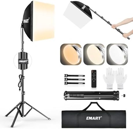 EMART Softbox Lighting Kit 85W 16"x16" Soft Box for Photography Light 1Pack