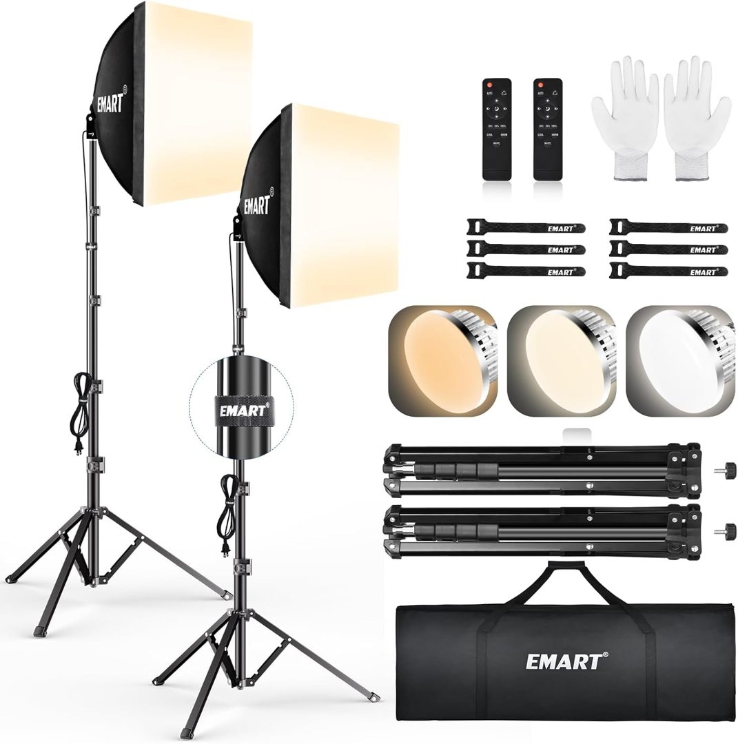EMART Softbox Lighting Kit 85W 16"x16" Soft Box for Photography Light 2Pack — frame 2