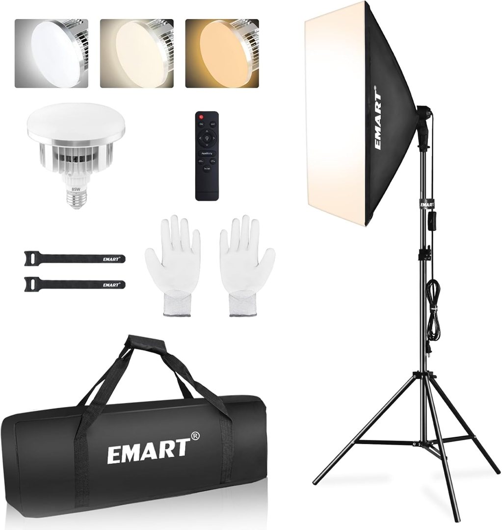 EMART Softbox Lighting Kit, 85W 20"x28" Softbox for Photography Light 1Pack — frame 2