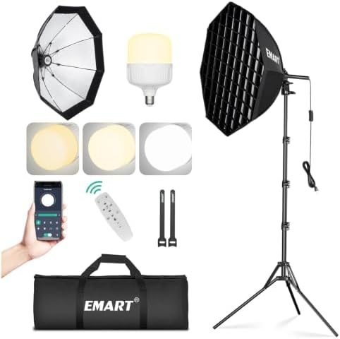 EMART Softbox Lighting Kit with Grid, 50W 20"x20" Soft Box for Photography — frame 1