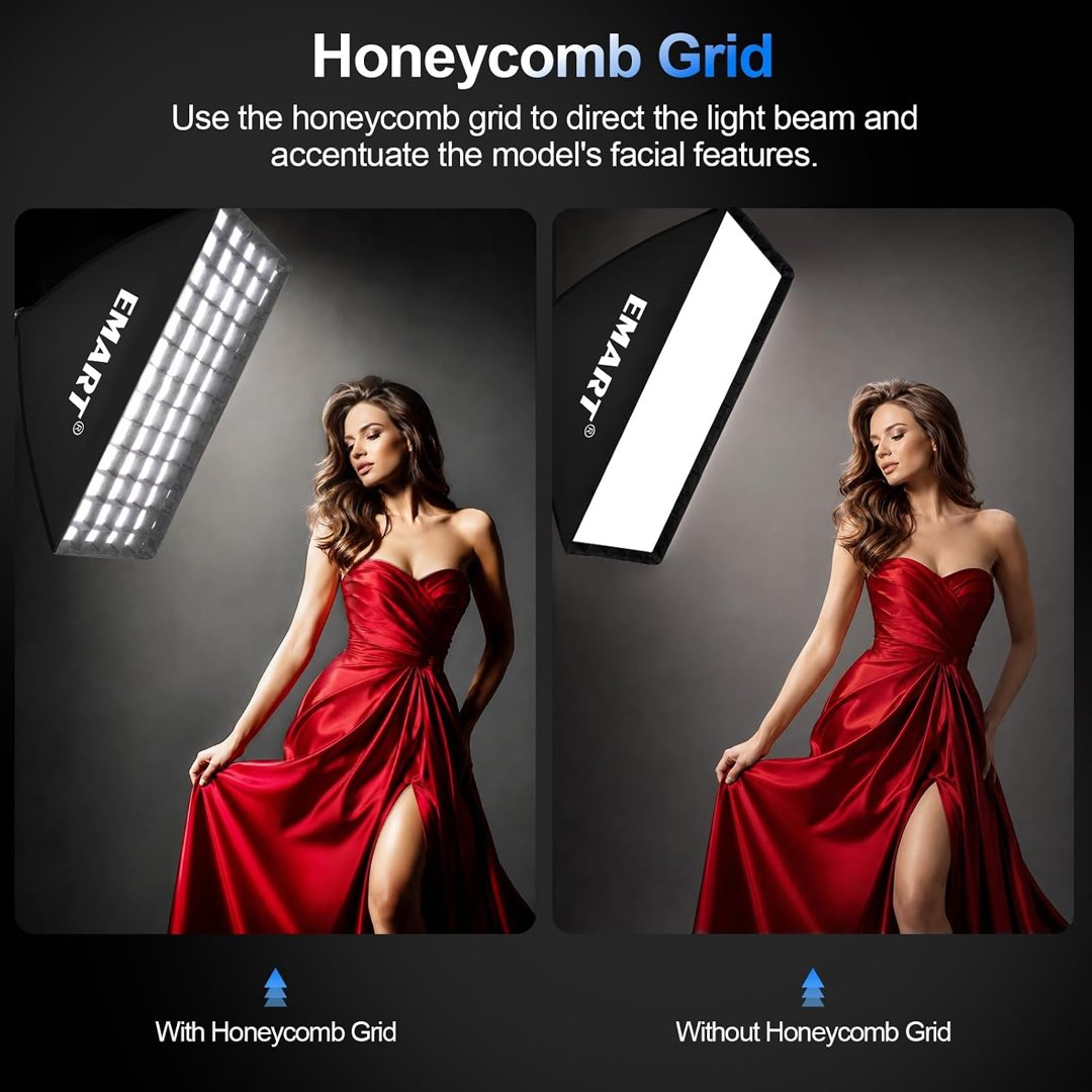 EMART Softbox Lighting Kit with Grid, 85W 20"x28" Soft Box for Photography — frame 4