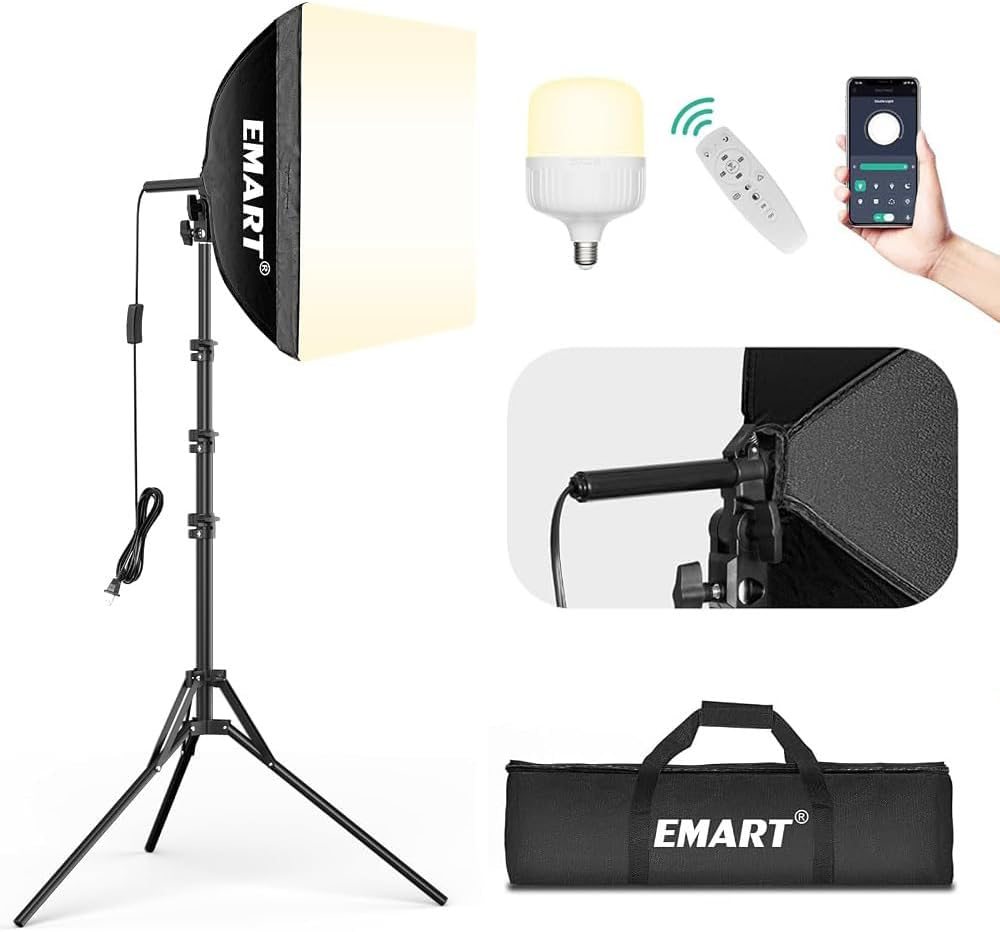 EMART Softbox Photography Lighting Kit 1Pack 50W LED 16"x16" Pull Soft Box — frame 2