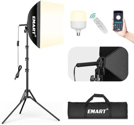 EMART Softbox Photography Lighting Kit 1Pack 50W LED 16"x16" Pull Soft Box