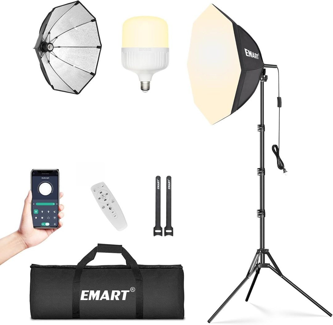 EMART Softbox Photography Lighting Kit 1Pack 50W LED 20"x20" Pull Soft Box — frame 2