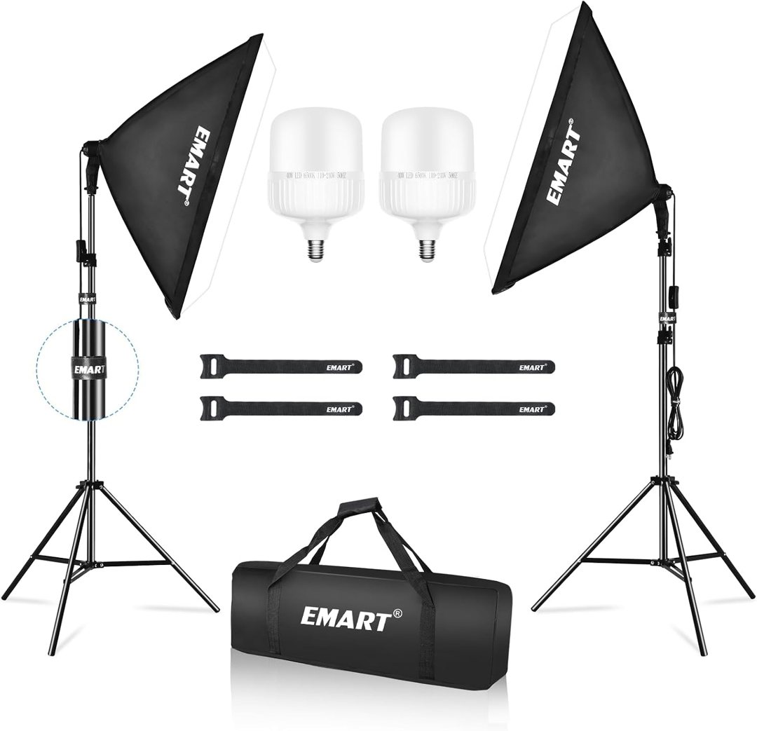 EMART Softbox Photography Lighting Kit, 20"x28" Soft Box for Portrait 2Pack — frame 2