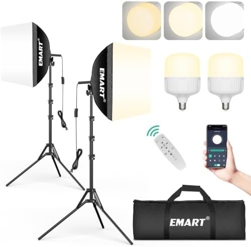 EMART Softbox Photography Lighting Kit 2Pack 50W LED 16"x16" Pull Soft Box — frame 1