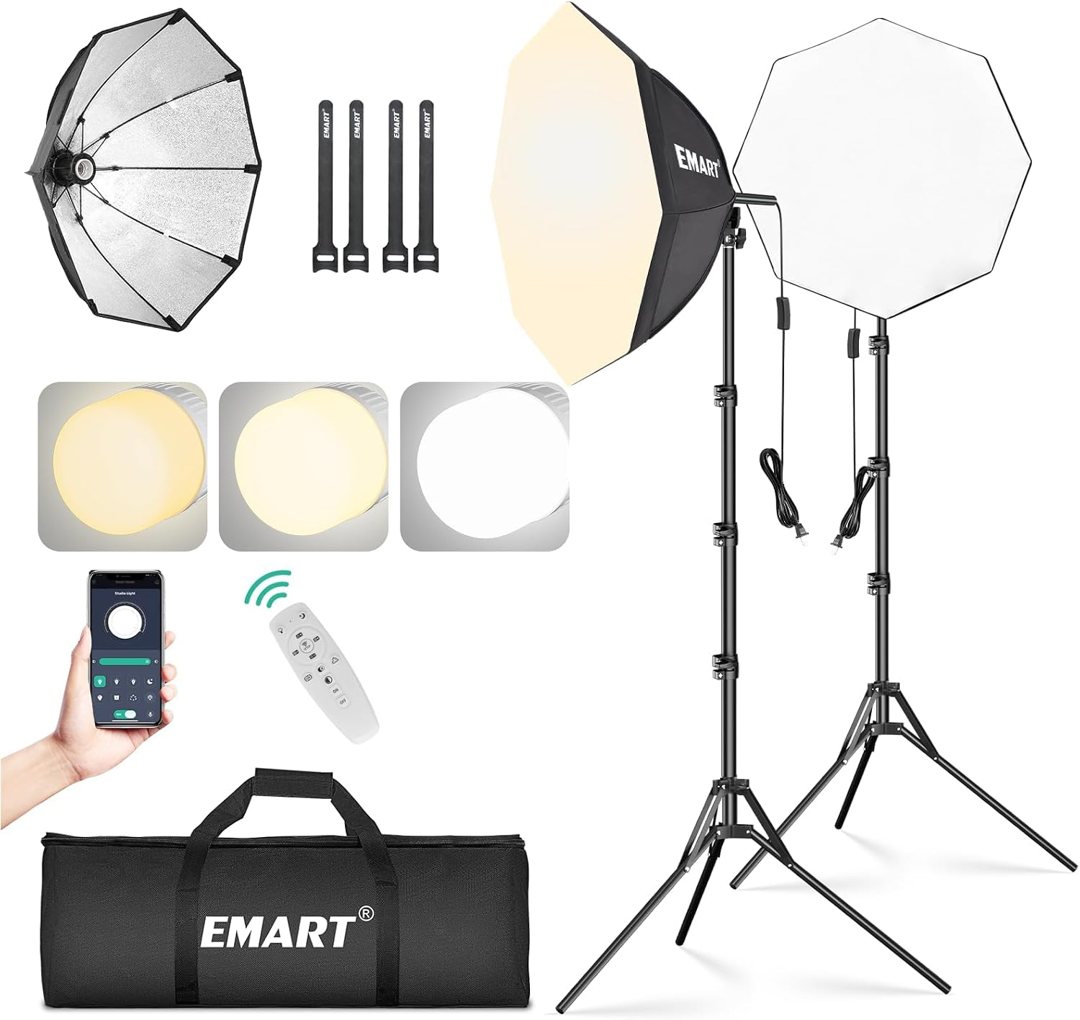 EMART Softbox Photography Lighting Kit 2Pack 50W LED 20"x20" Pull Soft Box — frame 2