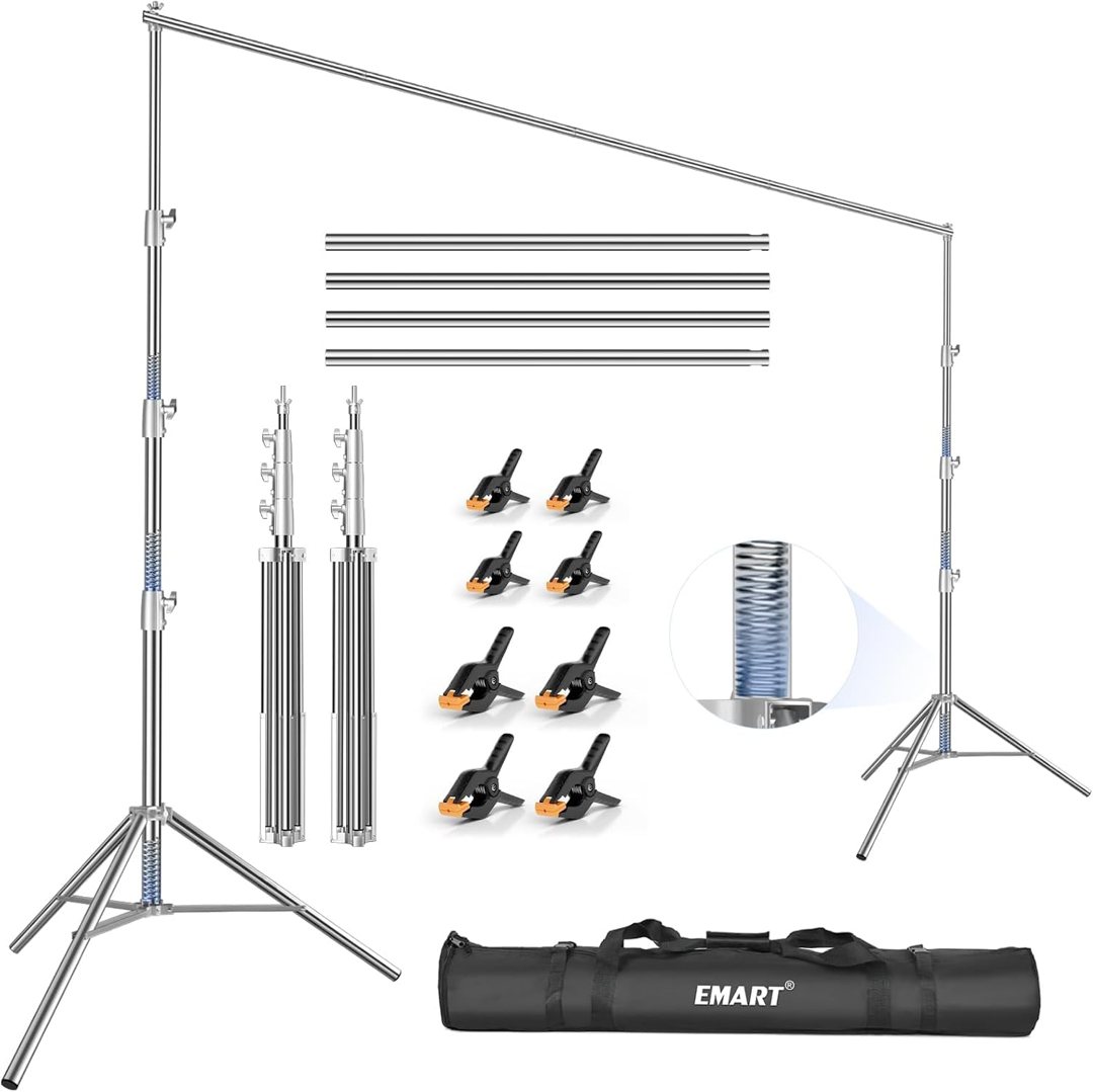 EMART Stainless Steel 10x10FT Backdrop Stand Heavy Duty Banner Holder Stand — frame 2