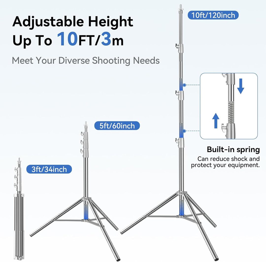 EMART Stainless Steel 10x10FT Backdrop Stand Heavy Duty Banner Holder Stand — frame 5