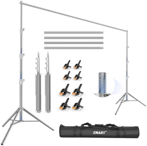 EMART Stainless Steel 10x10FT Backdrop Stand Heavy Duty Banner Holder Stand — frame 1