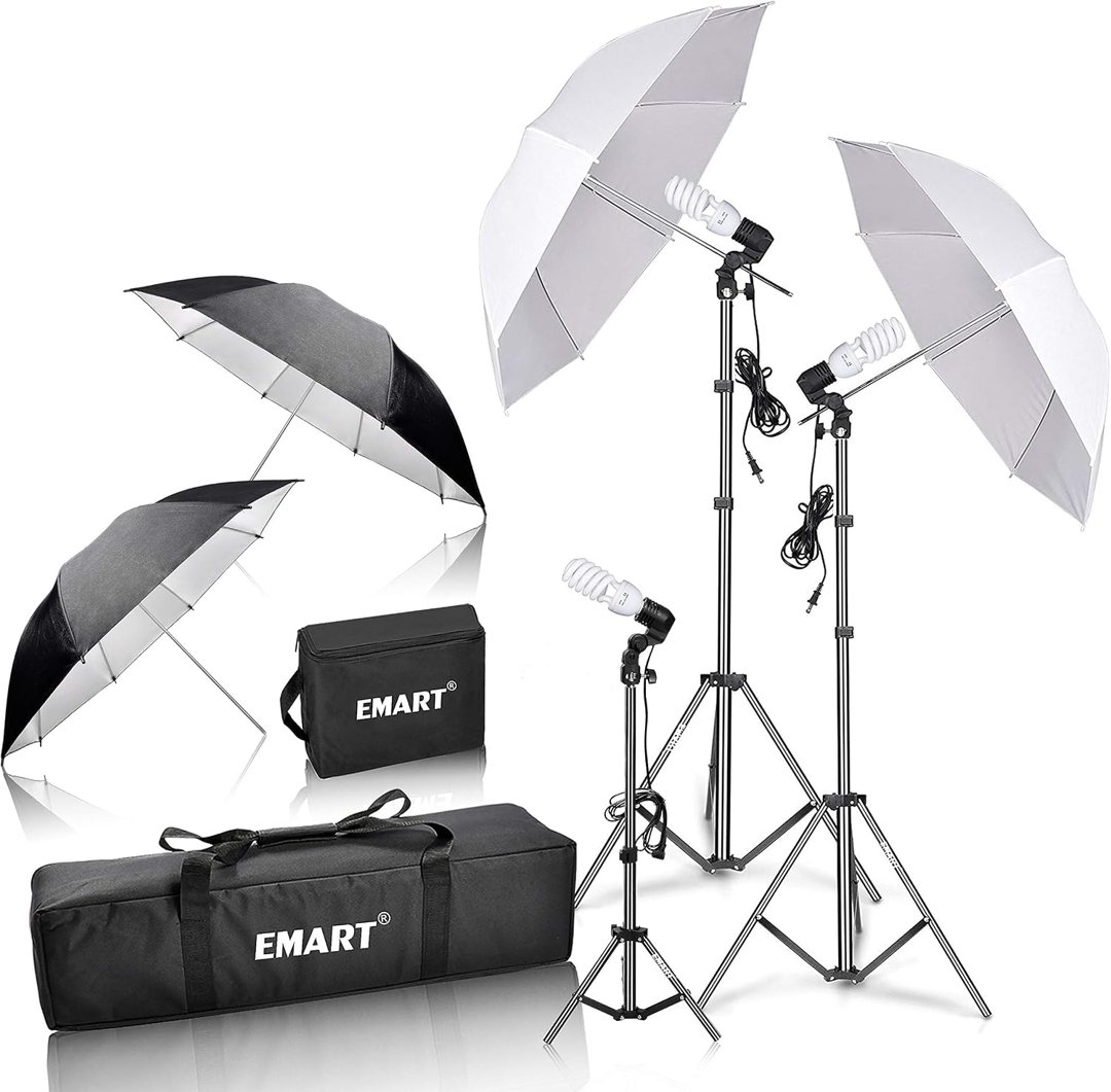 EMART Umbrella Photography Lighting Kit with 45W 5500K Bulb for Studio — frame 2