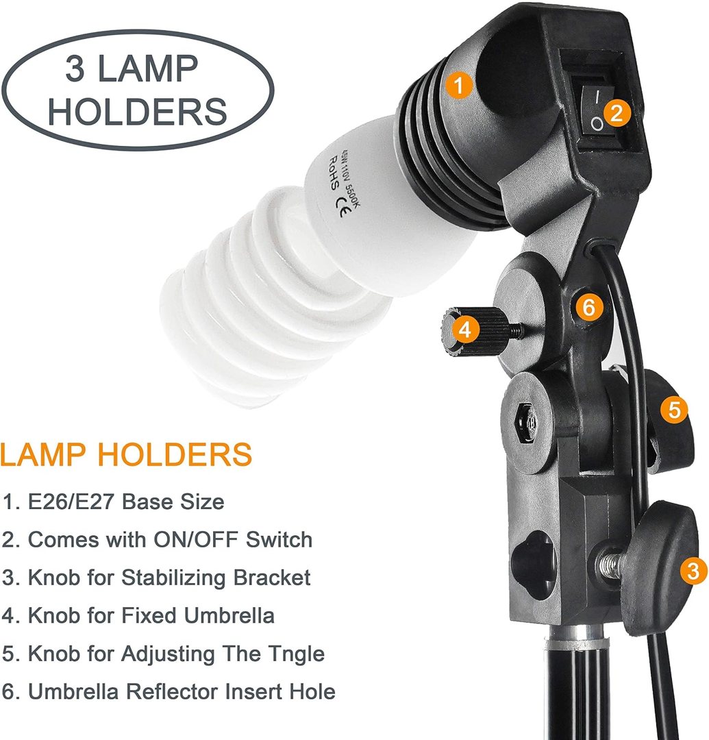 EMART Umbrella Photography Lighting Kit with 45W 5500K Bulb for Studio — frame 4